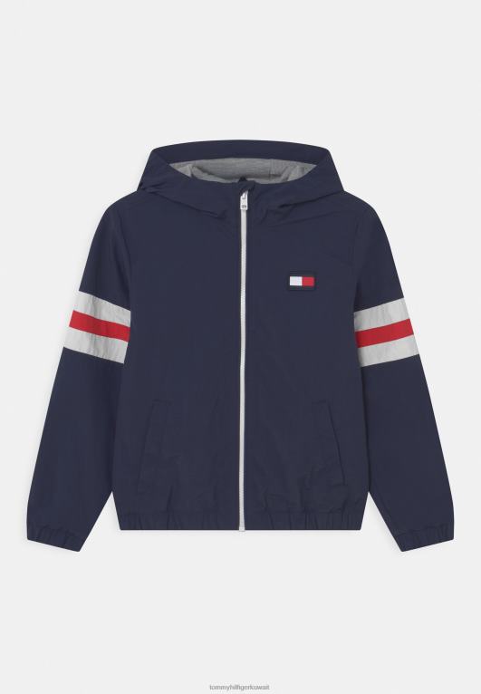 البحرية الشفق Tommy Hilfiger سترة خفيفة للجنسين ذات ألوان متعددة 446448335