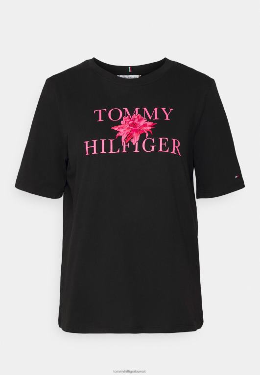 أسود Tommy Hilfiger تي شيرت بطبعة زهور 446448336
