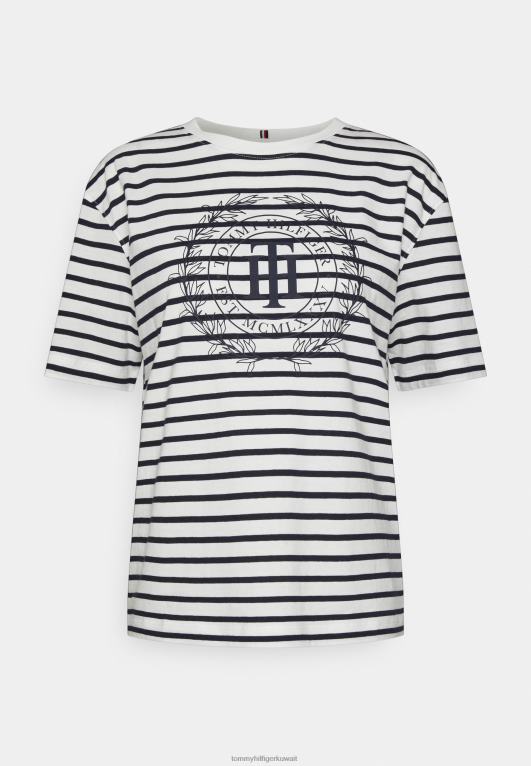 سماء الصحراء إكرو Tommy Hilfiger تيشيرت بطبعة دائرة 446448346