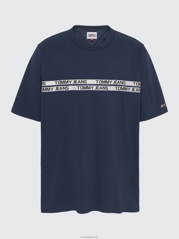البحرية الشفق Tommy Hilfiger بالإضافة إلى تي شيرت من القطن العضوي الشريطي 44644837