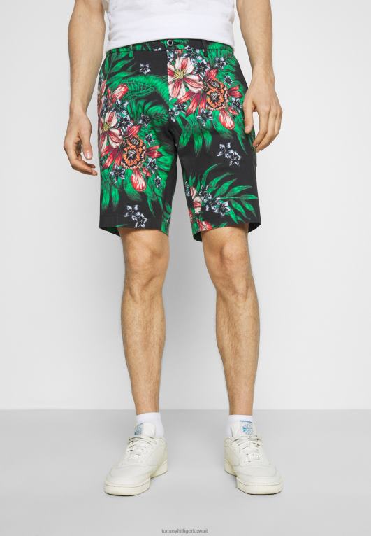 أسود Tommy Hilfiger هارلم شورت الأزهار المطبوعة النشطة 446448370