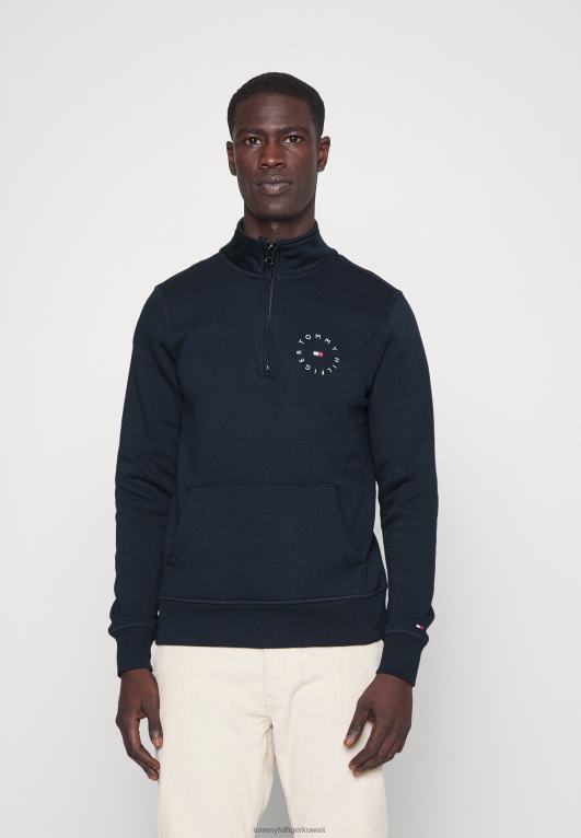 سماء الصحراء Tommy Hilfiger سويت شيرت برقبة وهمية ورسومات دائرية 446448379