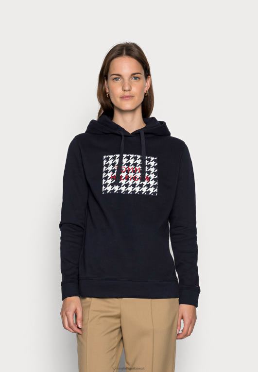 سماء الصحراء Tommy Hilfiger سويت شيرت بغطاء للرأس من هاوندست بوكس ​​عادي 446448395