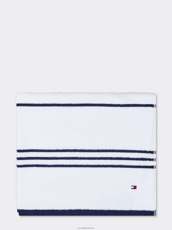 أبيض Tommy Hilfiger منشفة حمام مخططة أمريكية حديثة 4464484