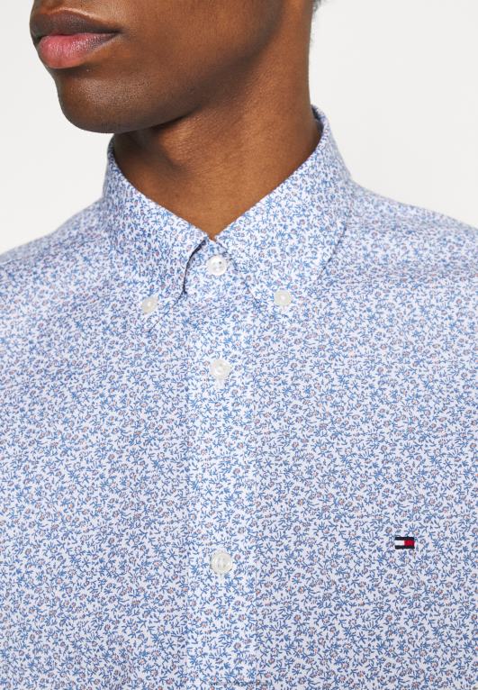 الأزرق حصاة Tommy Hilfiger قميص ناعم بطباعة زهور صغيرة 446448404