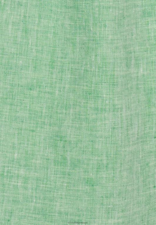 الأخضر النباتي Tommy Hilfiger بلوزة طويلة مريحة بأزرار سفلية 446448407