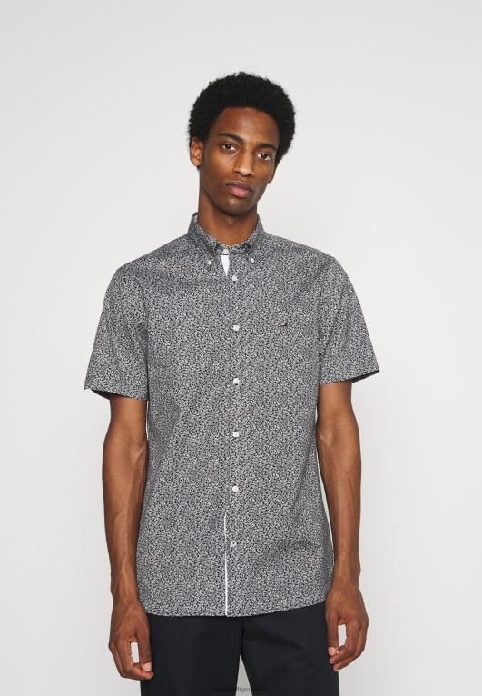 فلاش أسود/أبيض/لومين Tommy Hilfiger قميص ناعم بطباعة زهور صغيرة 446448437