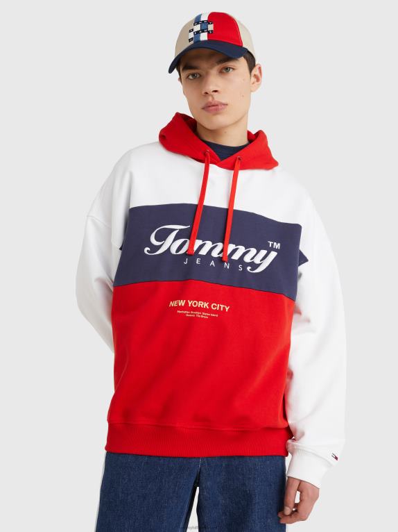 قرمزي عميق/متعدد Tommy Hilfiger هوديس بتطريز الشعار 44644843