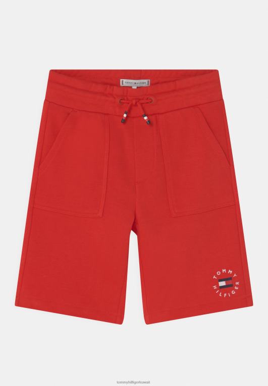 قرمزي عميق Tommy Hilfiger شورت تراث للجنسين 446448449