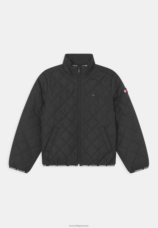 أسود Tommy Hilfiger سترة خفيفة مبطنة ملزمة 446448451