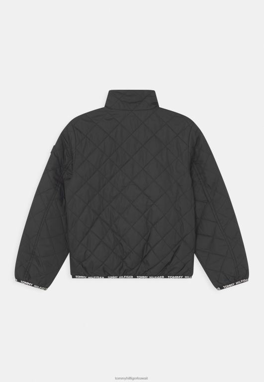 أسود Tommy Hilfiger سترة خفيفة مبطنة ملزمة 446448451