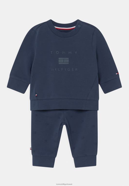 البحرية الشفق Tommy Hilfiger مجموعة شعار الطفل بدلة رياضية للجنسين 446448458