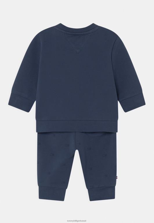 البحرية الشفق Tommy Hilfiger مجموعة شعار الطفل بدلة رياضية للجنسين 446448458