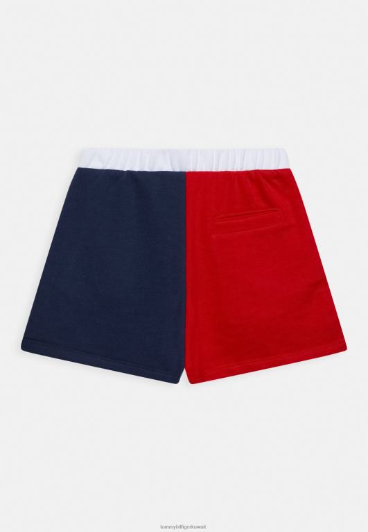 كتلة الألوان البحرية الشفق Tommy Hilfiger شورت عرق قصير ملون 446448463