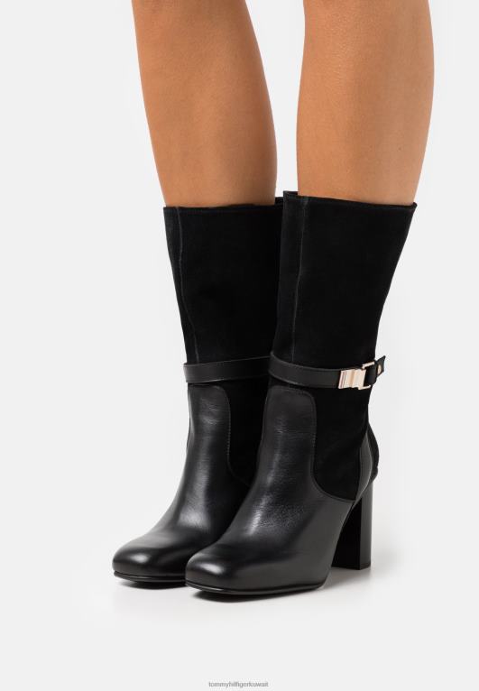 أسود Tommy Hilfiger أحذية التمهيد مرتفعة 446448477