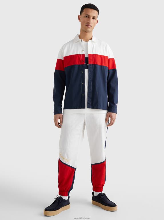 البحرية الشفق Tommy Hilfiger قميص علوي مطرز بشعار الأرشيف 44644848