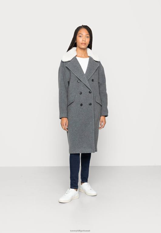 رمادي متوسط Tommy Hilfiger معطف طوق معطف كلاسيكي 446448492