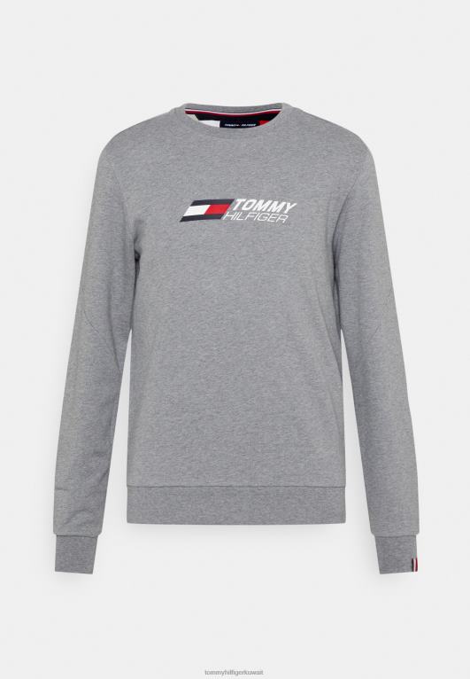 هيذر رمادي متوسط Tommy Hilfiger سترة الطاقم الأساسية 446448521