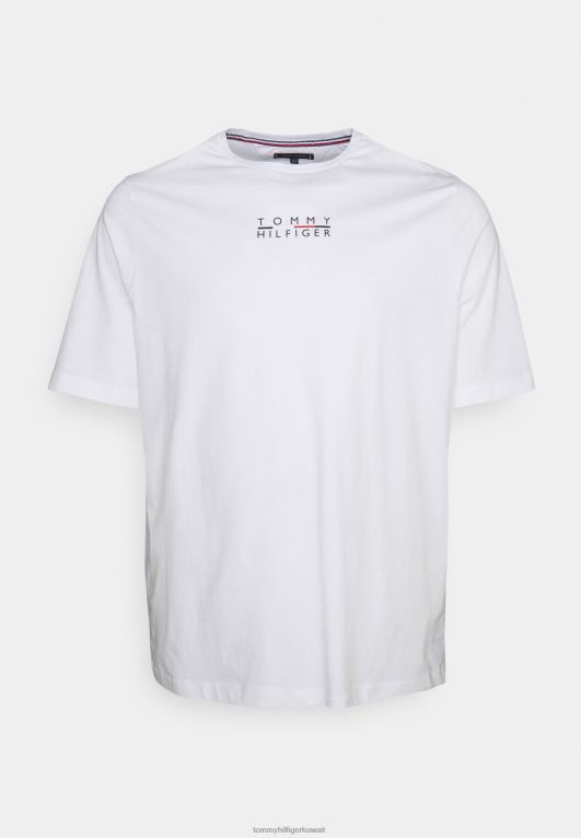 أبيض Tommy Hilfiger تيشيرت بطبعة شعار مربع 446448522
