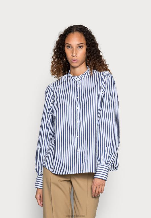 جريئة / إسفين الأزرق Tommy Hilfiger بلوزة مكشكشة 446448527