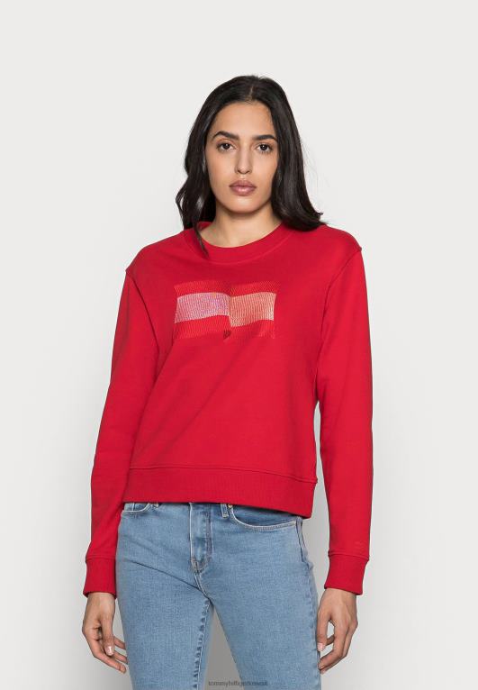 أحمر Tommy Hilfiger أيقونة البلوز العادية البلوز 446448534