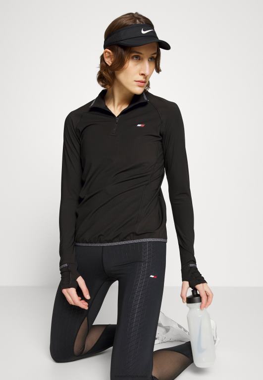 أسود Tommy Hilfiger طبقة متوسطة مصقولة عادية بأكمام طويلة 446448539