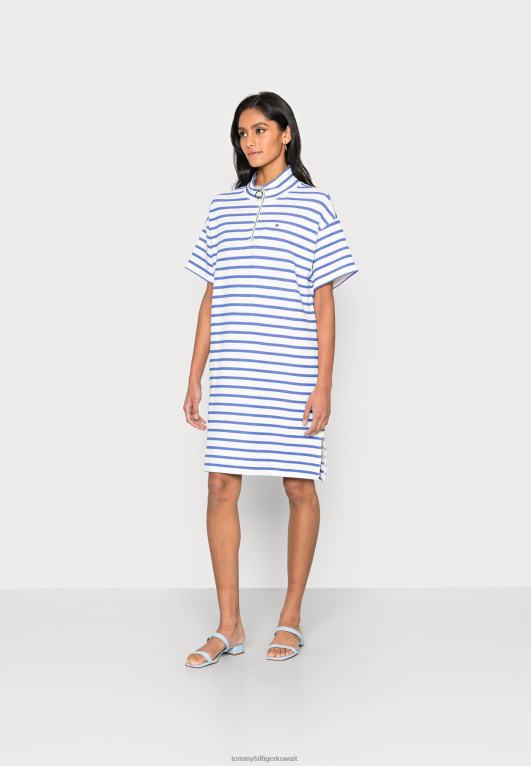 بريتون / أبيض فيرونا أزرق Tommy Hilfiger فستان نهاري بنصف سحاب للركبة 446448550