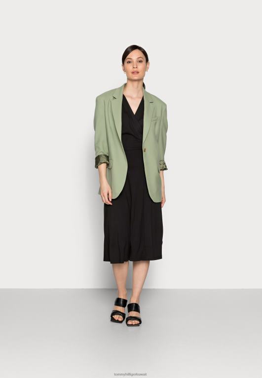 أسود Tommy Hilfiger فستان جيرسي ميدي عادي 446448556