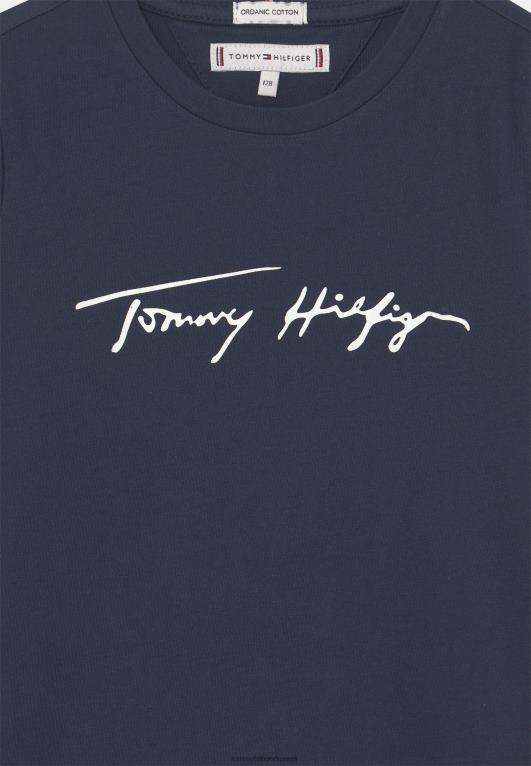 البحرية الشفق Tommy Hilfiger فستان جيرسيه بطبعة السيناريو 446448563