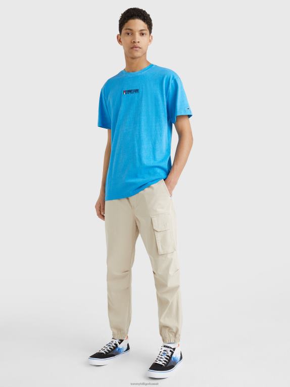 يفتن الأزرق Tommy Hilfiger تي شيرت مطرز بالعلم 44644858