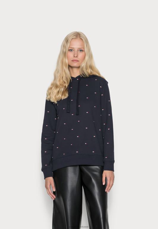 سماء الصحراء Tommy Hilfiger البلوز هوديي العلم التطريز العادي 446448594