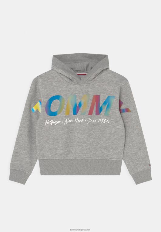 هيذر رمادي فاتح Tommy Hilfiger سترة هوديي متعددة اللمعان 446448596