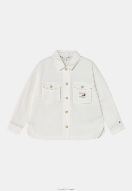 بيج فاتح Tommy Hilfiger سترة الدنيم الفائضة 446448598