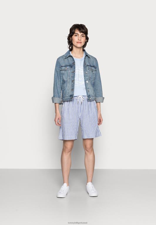 الأزرق الحلو Tommy Hilfiger تي شيرت بطبعة كوكب واحد عادي 446448623