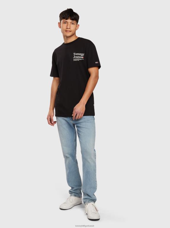 أسود Tommy Hilfiger تيشيرت بشعار خلفي 44644863
