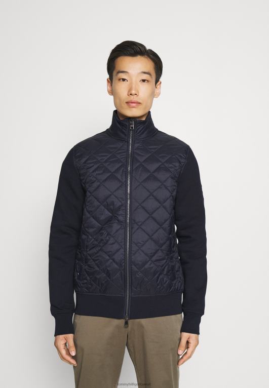 سماء الصحراء Tommy Hilfiger سترة خفيفة بياقة واقفة من مزيج الوسائط الماسية 446448645