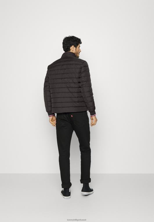 أسود Tommy Hilfiger سترة ذات ياقة واقفة وسترة شريطية خفيفة 446448652