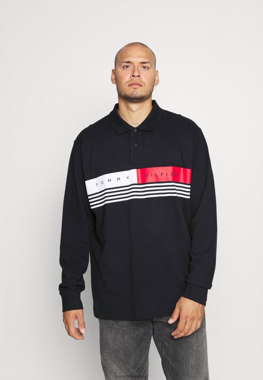 سماء الصحراء Tommy Hilfiger قميص بولو مخطط شركة 446448654