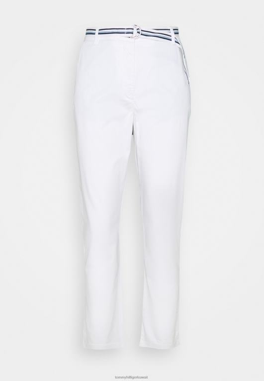 أبيض Tommy Hilfiger سراويل بانت ضيقة حديثة 446448697