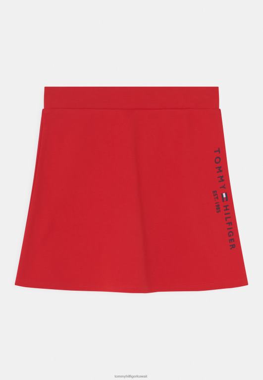 قرمزي عميق Tommy Hilfiger تنورة قصيرة متزلج أساسية 446448704