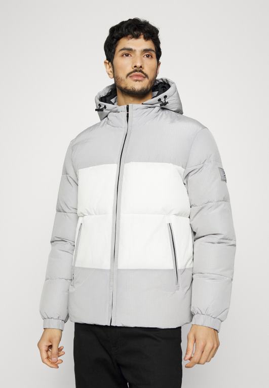 الحديد الرمادي Tommy Hilfiger سترة شتوية بغطاء للرأس عالية الكتلة 446448708