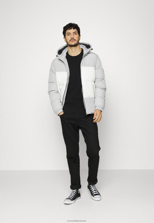 الحديد الرمادي Tommy Hilfiger سترة شتوية بغطاء للرأس عالية الكتلة 446448708