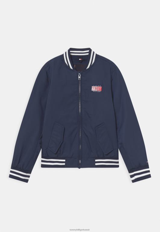 البحرية الشفق Tommy Hilfiger سترة بومبر للجنسين لا تتأثر بمرور الزمن 446448726