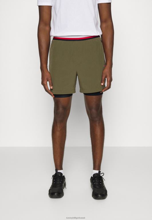 الجيش الأخضر Tommy Hilfiger التدريب الأساسي السراويل الرياضية القصيرة 446448736