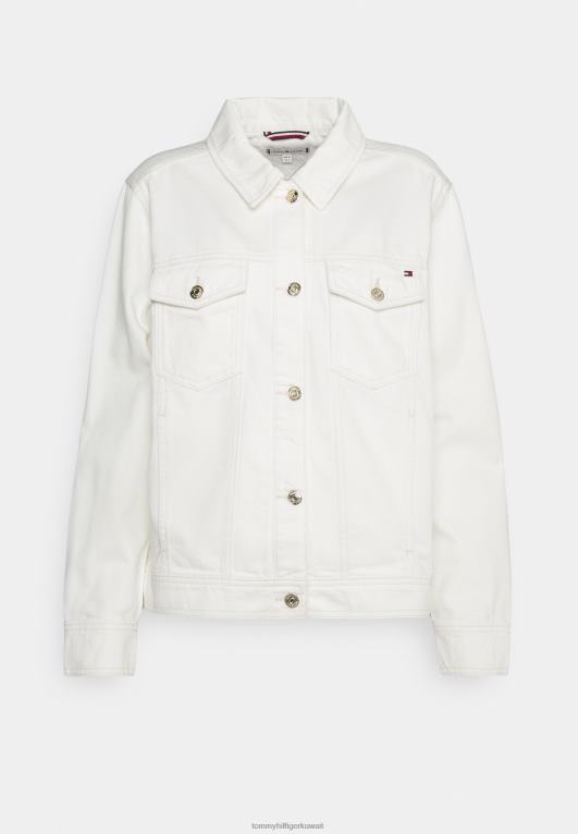 بيج فاتح Tommy Hilfiger سترة الدنيم سترة مستقيمة 446448750