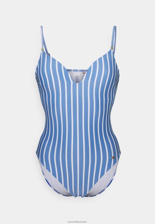أزرق Tommy Hilfiger المشارب ملابس السباحة قطعة واحدة 446448762