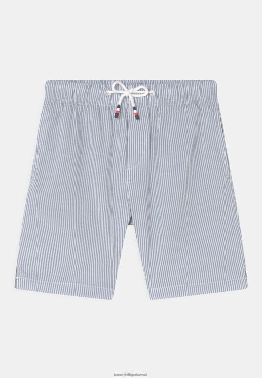 أزرق Tommy Hilfiger النسيج القطني يسحب على السراويل القصيرة 446448764