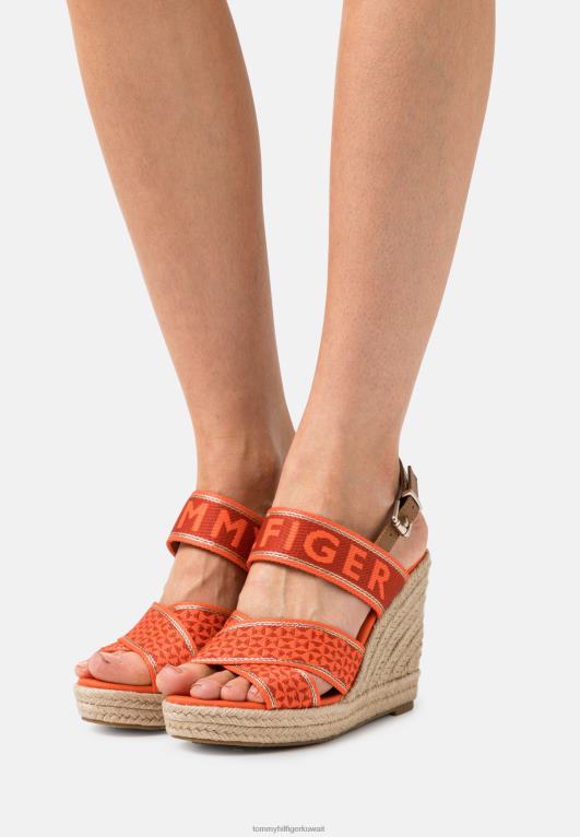 هاواي المرجانية Tommy Hilfiger الصنادل إسفين عالية 446448796