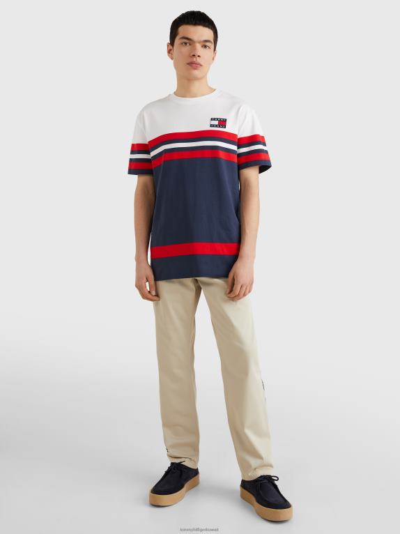 الشفق البحرية / العميق Tommy Hilfiger تيشيرت بشريط شارة من القطن العضوي 44644880