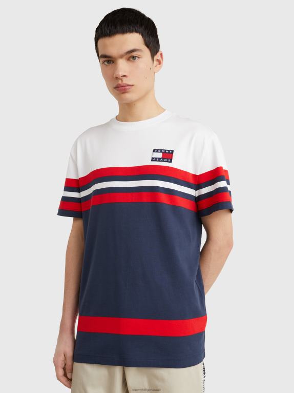 الشفق البحرية / العميق Tommy Hilfiger تيشيرت بشريط شارة من القطن العضوي 44644880